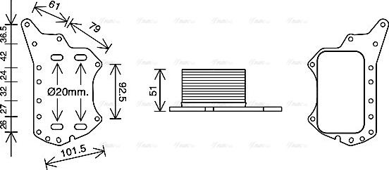 Ava Quality Cooling RT3638 - Yağ soyuducu, mühərrik yağı furqanavto.az