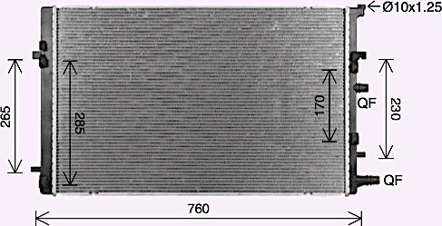 Ava Quality Cooling RT2682 - Radiator, mühərrikin soyudulması furqanavto.az