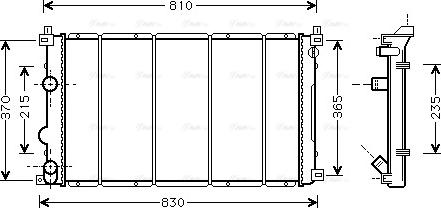 Ava Quality Cooling RT 2361 - Radiator, mühərrikin soyudulması furqanavto.az