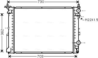 Ava Quality Cooling RT 2259 - Radiator, mühərrikin soyudulması furqanavto.az