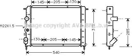 Ava Quality Cooling RTA2258 - Radiator, mühərrikin soyudulması furqanavto.az