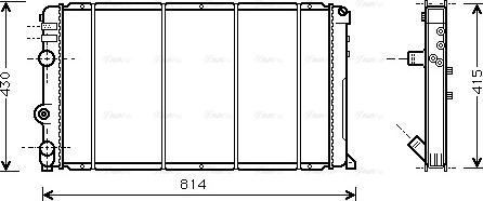 Ava Quality Cooling RT 2263 - Radiator, mühərrikin soyudulması furqanavto.az