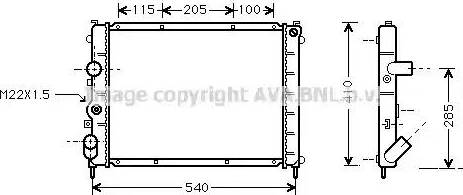 Ava Quality Cooling RT 2231 - Radiator, mühərrikin soyudulması furqanavto.az