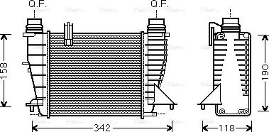 Ava Quality Cooling RTA4553 - Intercooler, şarj cihazı furqanavto.az