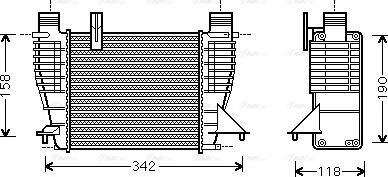 Ava Quality Cooling RTA4338 - Intercooler, şarj cihazı furqanavto.az