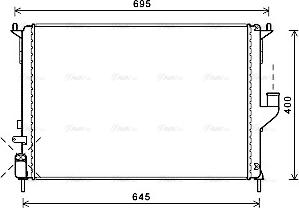 Ava Quality Cooling RTA2477 - Radiator, mühərrikin soyudulması furqanavto.az