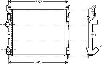 Ava Quality Cooling RTA2326 - Radiator, mühərrikin soyudulması furqanavto.az