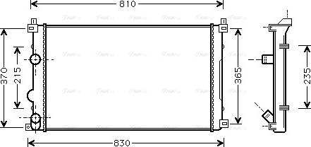 Ava Quality Cooling RTA2321 - Radiator, mühərrikin soyudulması furqanavto.az