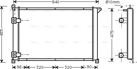 Ava Quality Cooling RTA2257 - Radiator, mühərrikin soyudulması furqanavto.az