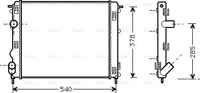 Ava Quality Cooling RTA2269 - Radiator, mühərrikin soyudulması furqanavto.az