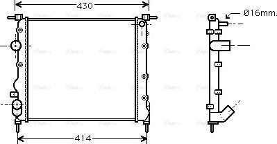 Ava Quality Cooling RTA2261 - Radiator, mühərrikin soyudulması furqanavto.az