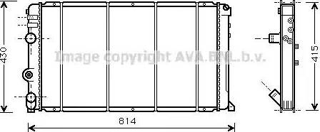 Ava Quality Cooling RTA2263 - Radiator, mühərrikin soyudulması furqanavto.az