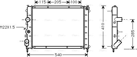 Ava Quality Cooling RTA2231 - Radiator, mühərrikin soyudulması furqanavto.az