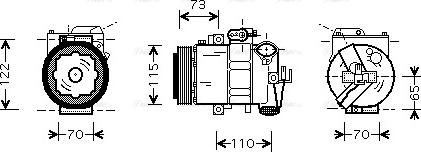 Ava Quality Cooling SAK018 - Kompressor, kondisioner furqanavto.az