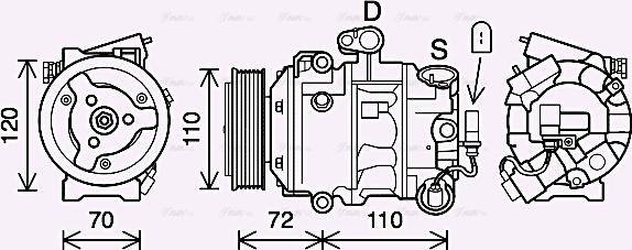 Ava Quality Cooling SAK026 - Kompressor, kondisioner furqanavto.az