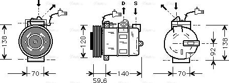 Ava Quality Cooling SB K054 - Kompressor, kondisioner furqanavto.az