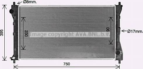 Ava Quality Cooling SZ2157 - Radiator, mühərrikin soyudulması furqanavto.az