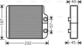 Ava Quality Cooling TO 6368 - İstilik dəyişdiricisi, daxili isitmə www.furqanavto.az