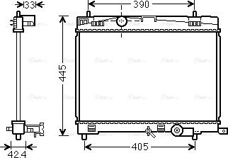 Ava Quality Cooling TO2498 - Radiator, mühərrikin soyudulması furqanavto.az