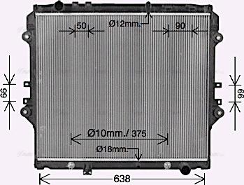 Ava Quality Cooling TO2757 - Radiator, mühərrikin soyudulması furqanavto.az