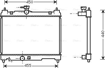 Ava Quality Cooling TOA2251 - Radiator, mühərrikin soyudulması furqanavto.az