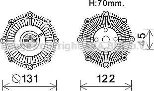 Ava Quality Cooling TO C590 - Debriyaj, radiator ventilyatoru furqanavto.az