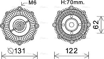 Ava Quality Cooling TO C592 - Debriyaj, radiator ventilyatoru furqanavto.az