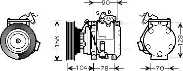 Ava Quality Cooling TO K439 - Kompressor, kondisioner furqanavto.az