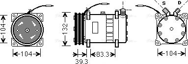 Ava Quality Cooling UVAK056 - Kompressor, kondisioner furqanavto.az