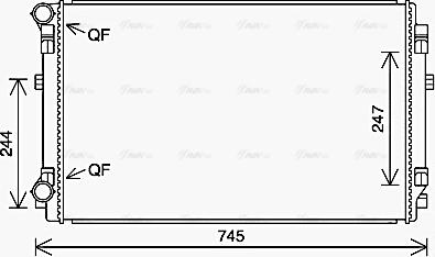 Ava Quality Cooling VN2404 - Radiator, mühərrikin soyudulması furqanavto.az