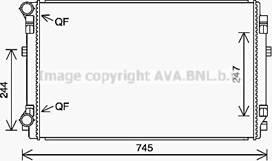 Ava Quality Cooling VW2404 - Radiator, mühərrikin soyudulması furqanavto.az