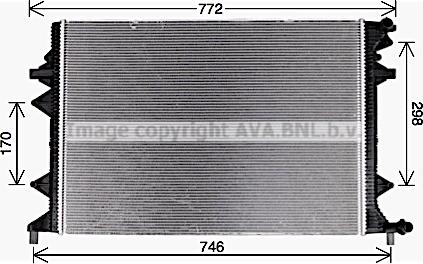 Ava Quality Cooling VN2417 - Radiator, mühərrikin soyudulması furqanavto.az