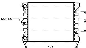 Ava Quality Cooling VN2028 - Radiator, mühərrikin soyudulması furqanavto.az