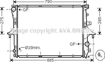 Ava Quality Cooling VN2199 - Radiator, mühərrikin soyudulması furqanavto.az