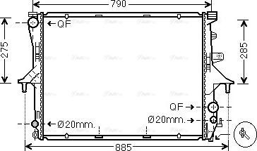 Ava Quality Cooling VN2198 - Radiator, mühərrikin soyudulması furqanavto.az