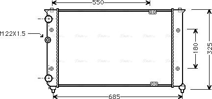 Ava Quality Cooling VN2156 - Radiator, mühərrikin soyudulması furqanavto.az