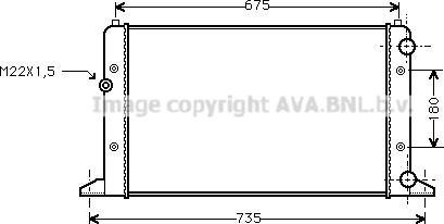 Ava Quality Cooling VN2160 - Radiator, mühərrikin soyudulması furqanavto.az