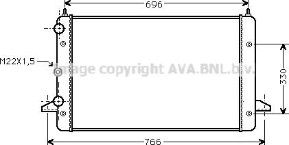 Ava Quality Cooling VN2135 - Radiator, mühərrikin soyudulması furqanavto.az