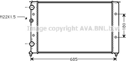 Ava Quality Cooling VN2124 - Radiator, mühərrikin soyudulması furqanavto.az