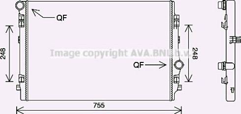 Ava Quality Cooling VW2398 - Radiator, mühərrikin soyudulması furqanavto.az