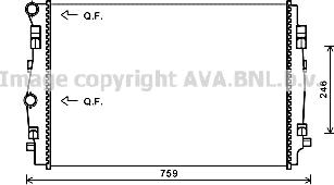 Ava Quality Cooling VN2344 - Radiator, mühərrikin soyudulması furqanavto.az