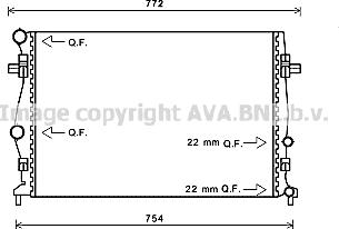 Ava Quality Cooling VN2343 - Radiator, mühərrikin soyudulması furqanavto.az