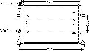 Ava Quality Cooling VN2359 - Radiator, mühərrikin soyudulması furqanavto.az