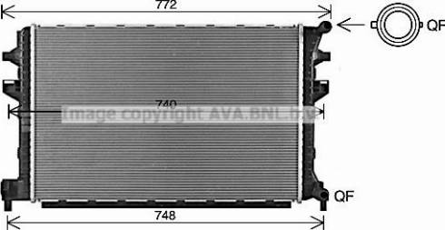Ava Quality Cooling VN2383 - Radiator, mühərrikin soyudulması furqanavto.az