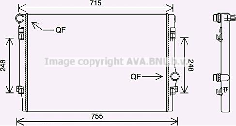 Ava Quality Cooling VN2336 - Radiator, mühərrikin soyudulması furqanavto.az