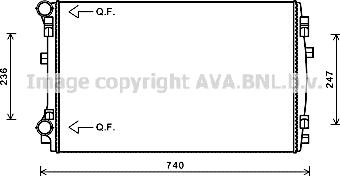 Ava Quality Cooling VN2338 - Radiator, mühərrikin soyudulması furqanavto.az