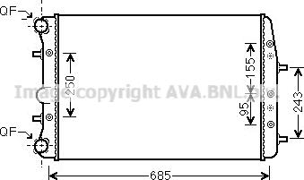 Ava Quality Cooling VN2374 - Radiator, mühərrikin soyudulması furqanavto.az