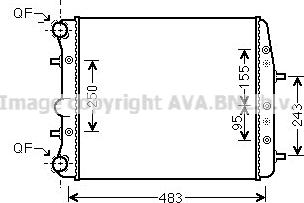 Ava Quality Cooling VNA2373 - Radiator, mühərrikin soyudulması furqanavto.az