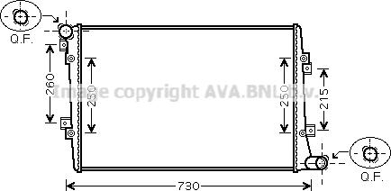 Ava Quality Cooling VN2255 - Radiator, mühərrikin soyudulması furqanavto.az