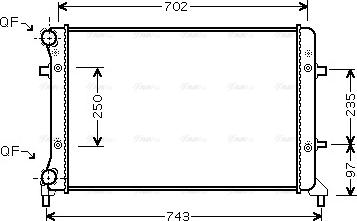 Ava Quality Cooling VN2204 - Radiator, mühərrikin soyudulması furqanavto.az